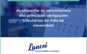 Acompanhe Os Vencimentos Lancei - Lancei Contabilidade - Escritório Contábil no Rio de Janeiro/RJ